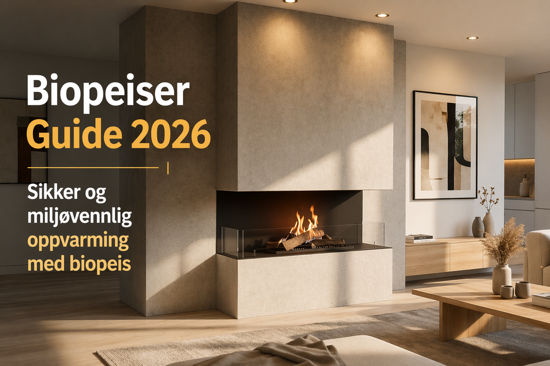 Biopeiser Guide 2026 | Sikker og miljøvennlig oppvarming med biopeis Ardente Brands: Planika Fires