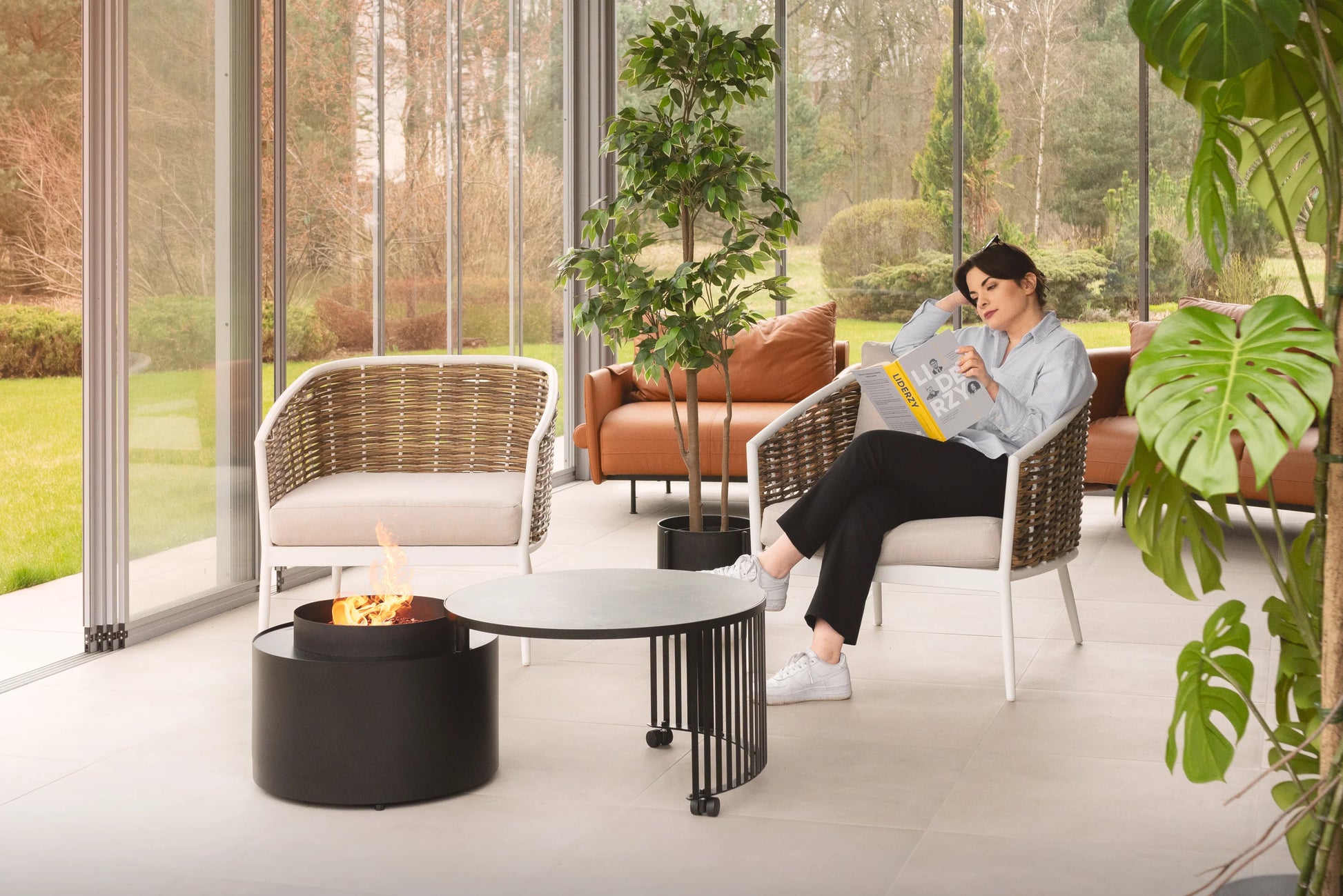 Planika Moon – utendørs gasspeis