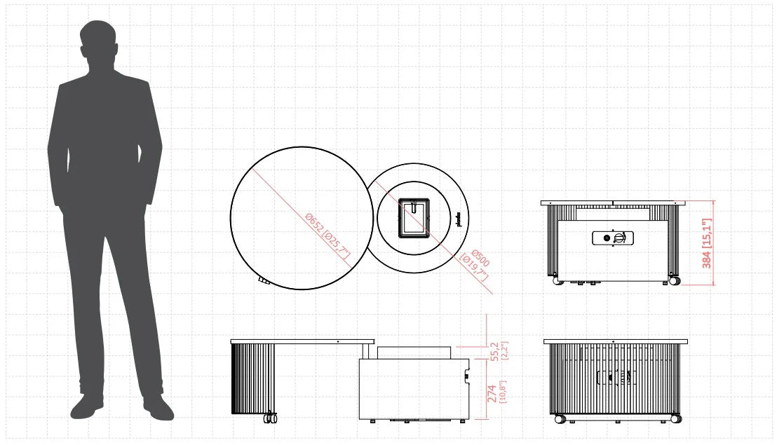 Planika Moon – utendørs gasspeis