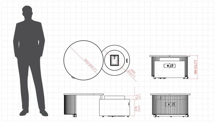 Planika Moon – utendørs gasspeis